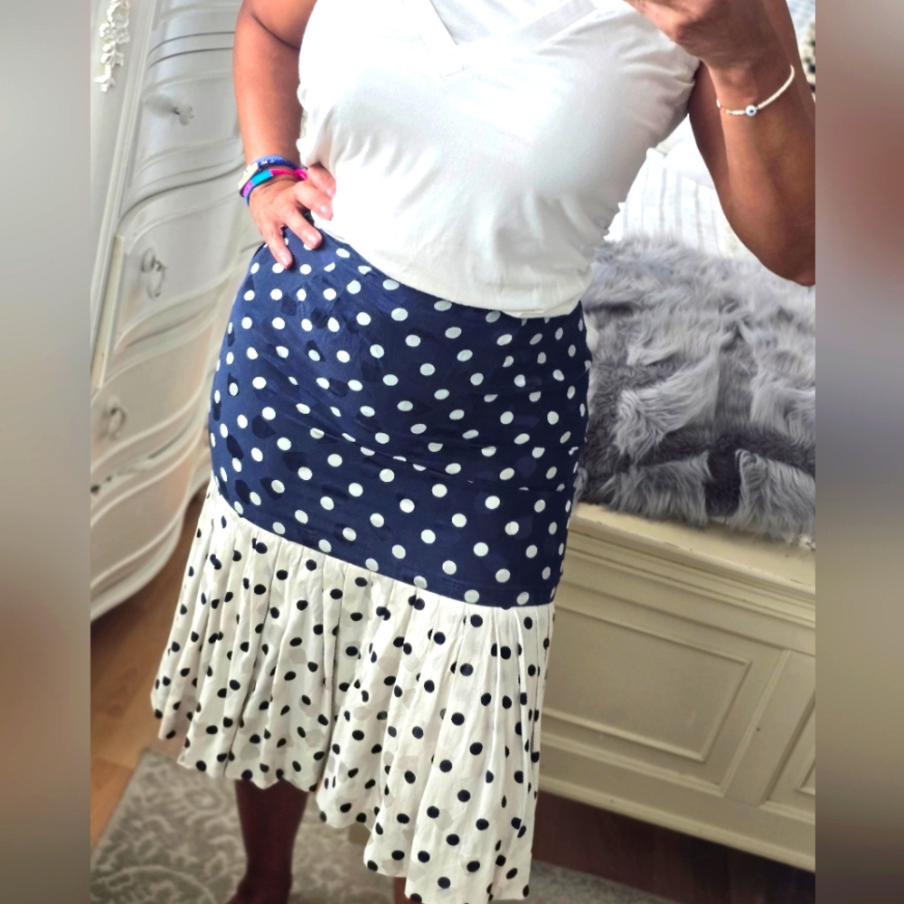 Vintage Adele Simpson silk skirt